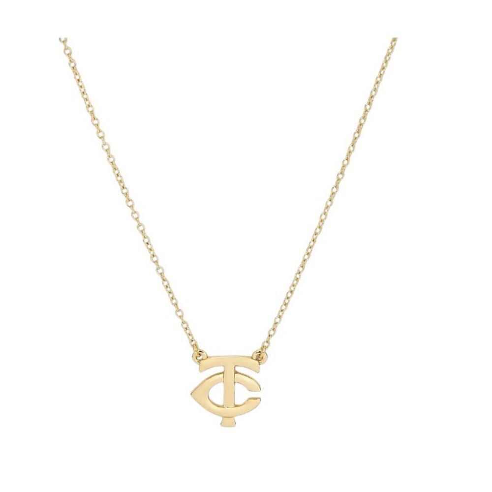 Bijoux Sport by Luv Aj MLB Gold Plated Brass Logo Charm Necklace Minnesota Twins